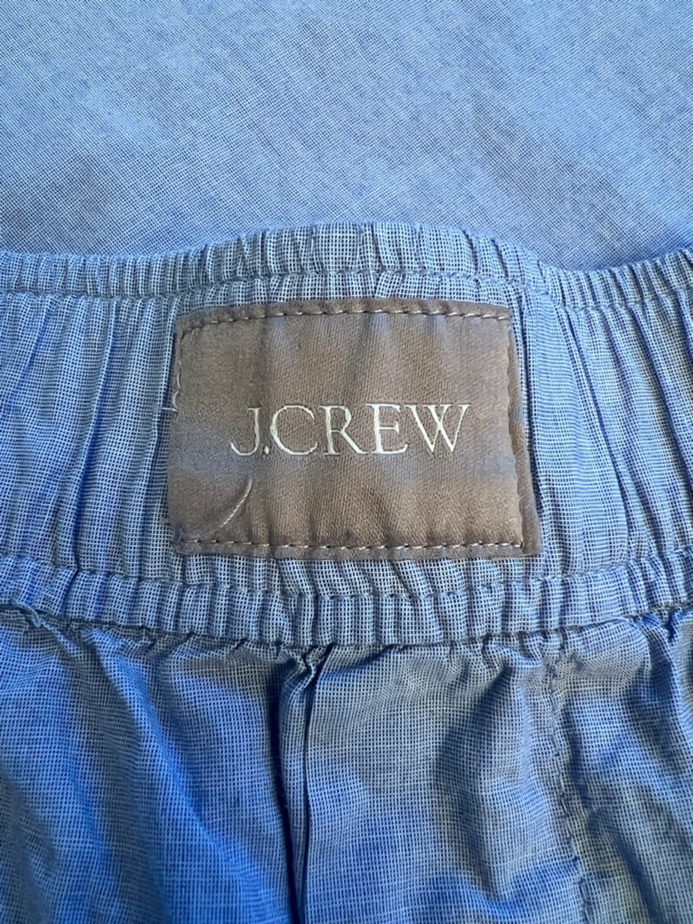 J Crew Shirt and Shorts Pajama Set Top Large Bottoms Medium Blue 100% Cotton - Picture 6 of 16
